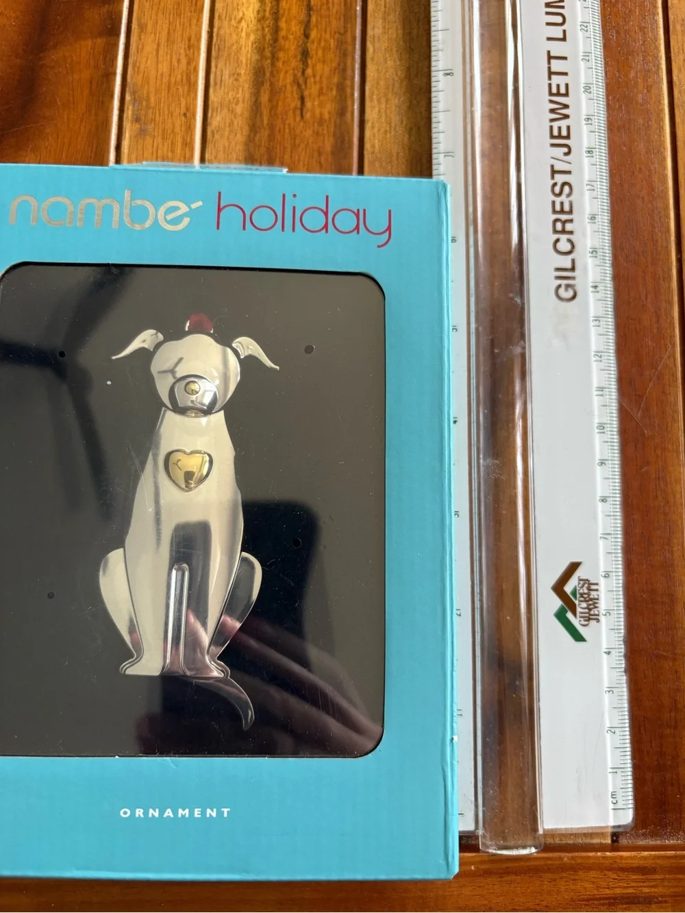 Nambe Design Your Life Holiday Christmas Ornament 2 toned Metal Puppy Dog